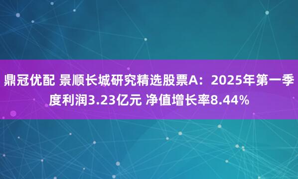 鼎冠优配 景顺长城研究精选股票A：2025年第一季度利润3.23亿元 净值增长率8.44%